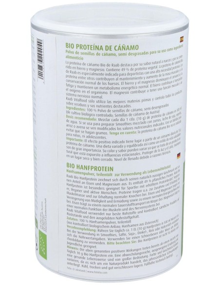 Proteina De Cañamo Natural 500Gr. Bio