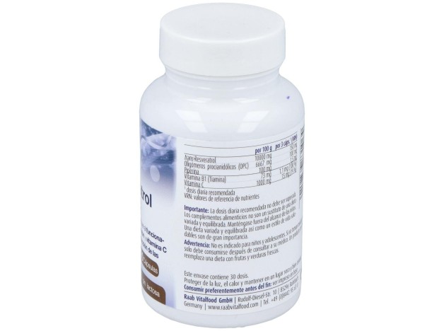 Raab Vitalfood Resveratrol Con Opc 90Caps