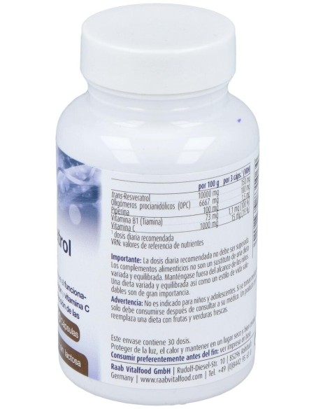 Raab Vitalfood Resveratrol Con Opc 90Caps
