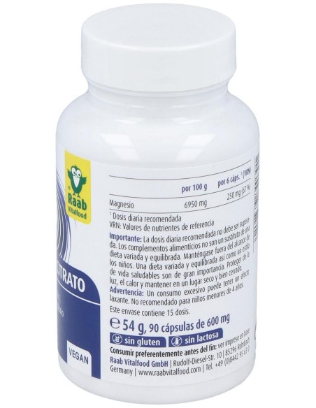 Raab Vitalfood Citrato De Magnesio 90Caps