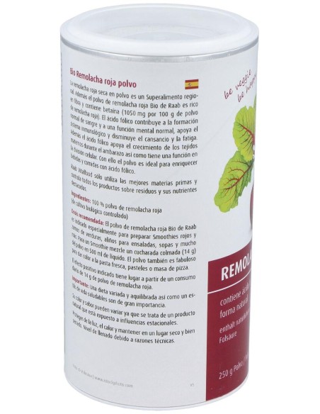 Remolacha Roja Polvo 250Gr. Bio