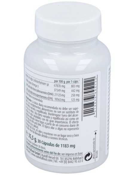 Raab Vitalfood Aceite De Alga Omega 3 1183Mg 30Caps