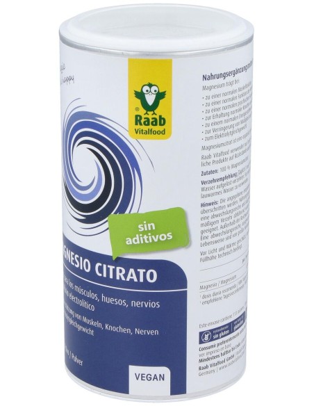 Raab Vitalfood Citrato De Magnesio Polvo 340G