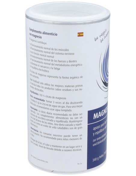 Raab Vitalfood Citrato De Magnesio Polvo 340G
