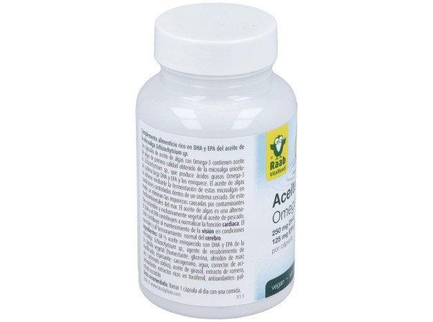 Raab Vitalfood Aceite De Alga Omega 3 1183Mg...
