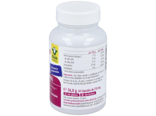 Raab Vitalfood Aceite Krill Forte 50Caps