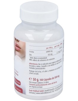 L-Lisina Con Zinc 100Cap.
