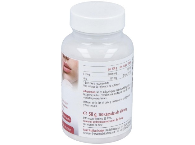 L-Lisina Con Zinc 100Cap.