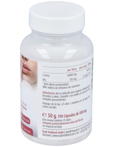 L-Lisina Con Zinc 100Cap.