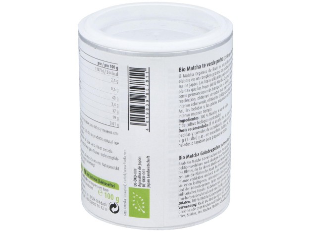 Raab Vitalfood Matcha Té Verde Basic Polvo 100G