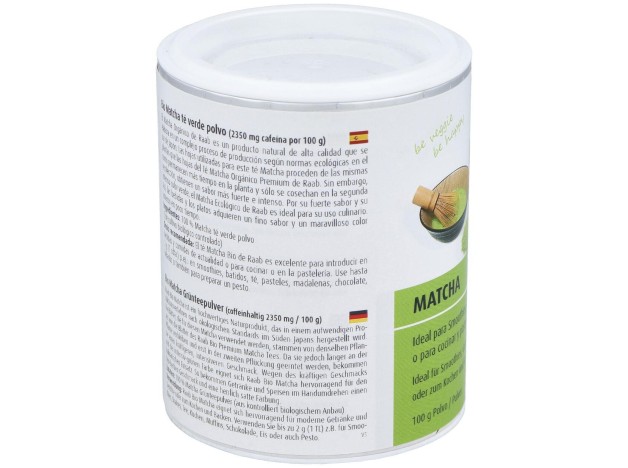 Raab Vitalfood Matcha Té Verde Basic Polvo 100G