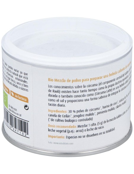 Raab Vitalfood Golden Latte Bebida De Curcuma En Polvo 70G