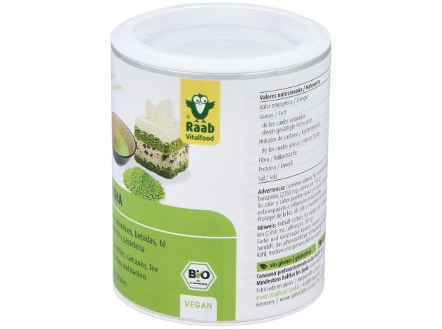 Raab Vitalfood Matcha Té Verde Basic Polvo 100G
