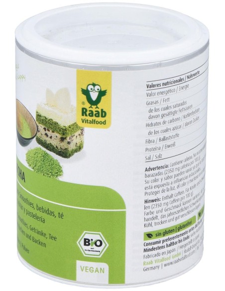 Raab Vitalfood Matcha Té Verde Basic Polvo 100G
