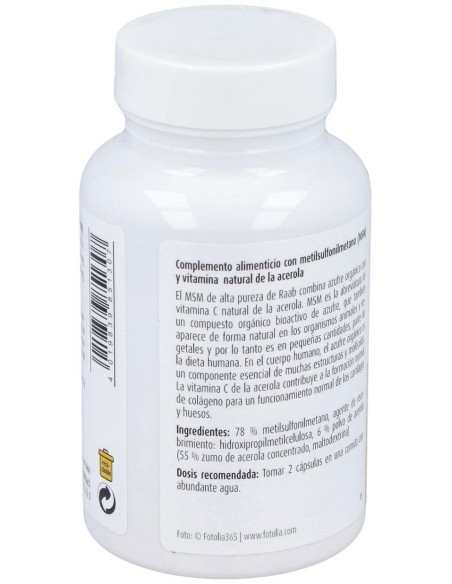 Raab Vitalfood Msm Con Vitamina C 90Caps