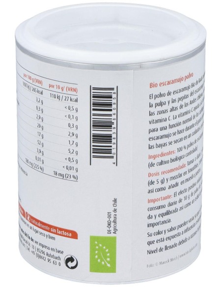 Escaramujo Polvo 150Gr. Bio