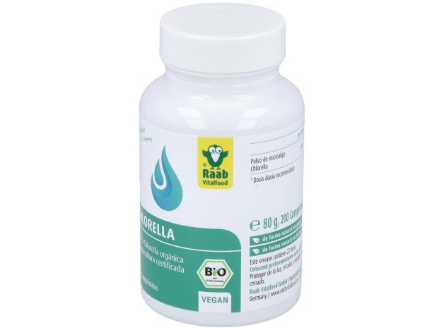 Raab Vitalfood Chlorella Ecológica 200 Comp