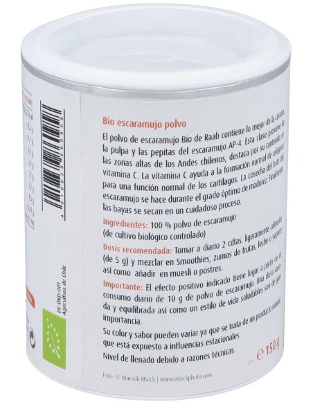 Escaramujo Polvo 150Gr. Bio