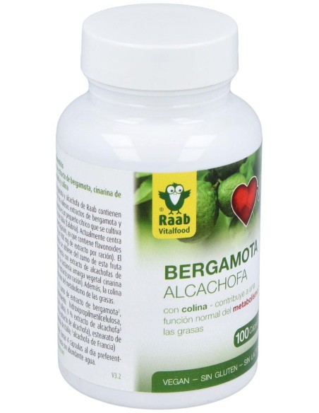 Raab Vitalfood Bergamota-Alcachofa 100Caps