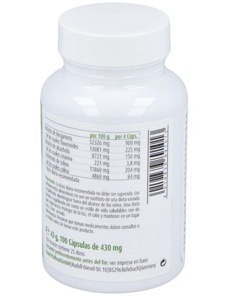 Raab Vitalfood Bergamota-Alcachofa 100Caps