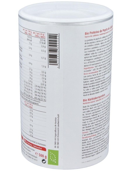 Raab Vitalfood Proteina De Pepita Calabaza Bio 500G