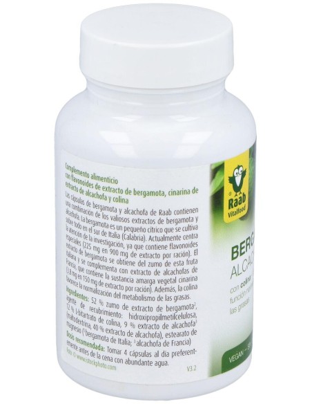 Raab Vitalfood Bergamota-Alcachofa 100Caps