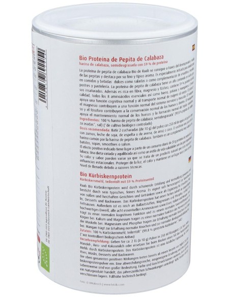 Raab Vitalfood Proteina De Pepita Calabaza Bio 500G