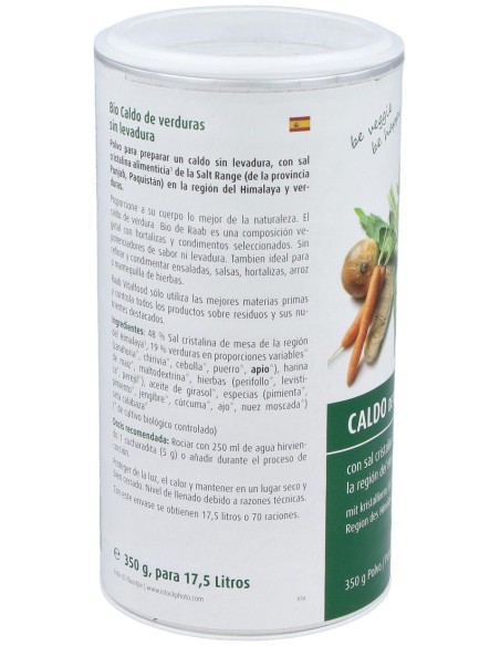 Raab Vitalfood Caldo De Verduras Sin Levadura Bote Bio 350G