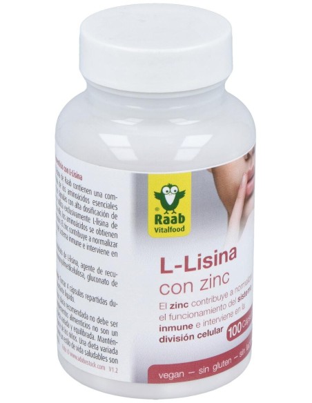 L-Lisina Con Zinc 100Cap.