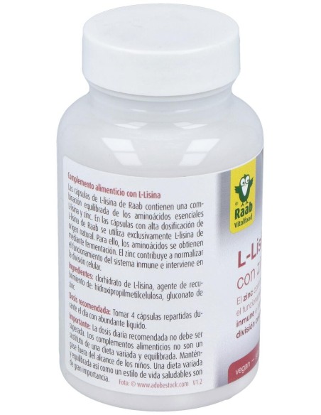 L-Lisina Con Zinc 100Cap.