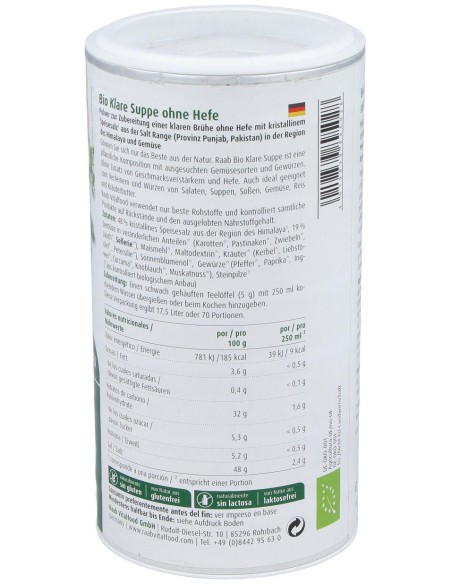Raab Vitalfood Caldo De Verduras Sin Levadura Bote Bio 350G