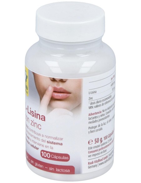 L-Lisina Con Zinc 100Cap.
