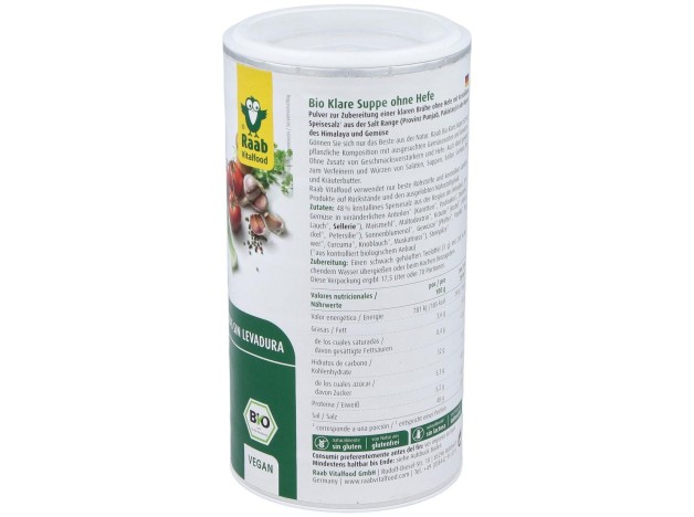 Raab Vitalfood Caldo De Verduras Sin Levadura...