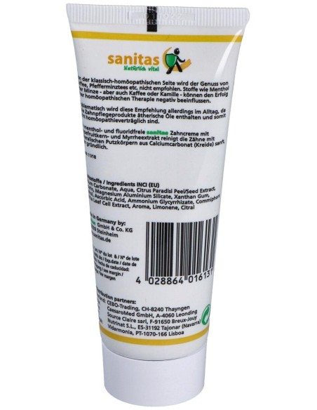 Sanitas Pasta De Dientes Citridental Active 75Ml