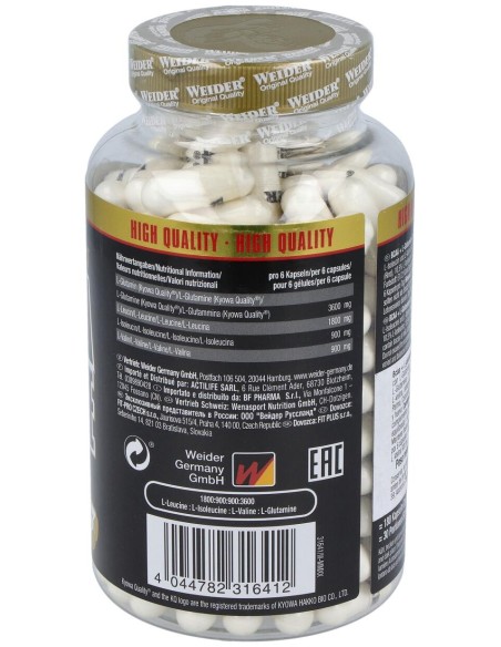 Weider Bcaa L-Glutamina 180Cap.