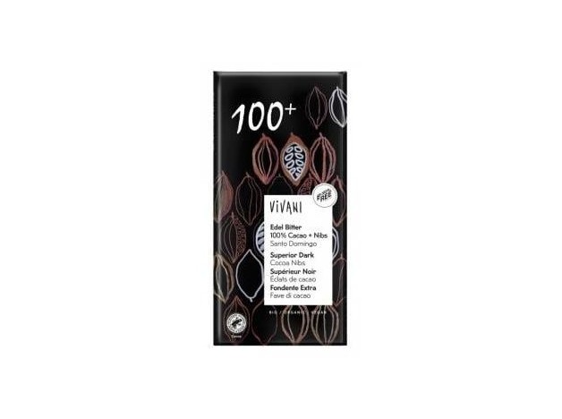 Chocolate Negro Superior 100% Nibs Cacao 80G Vegan