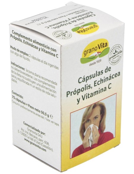 Granovita Capsulas Resfriado 75 Cap 250 Mg