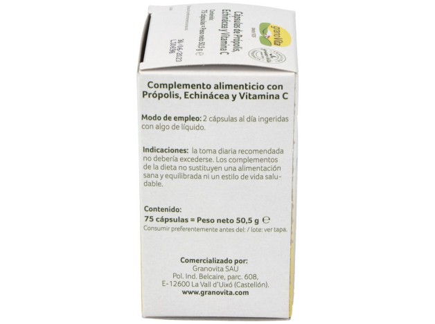 Granovita Capsulas Resfriado 75 Cap 250 Mg