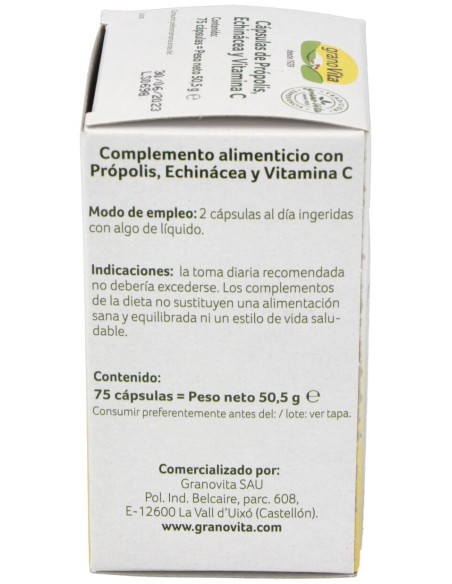 Granovita Capsulas Resfriado 75 Cap 250 Mg