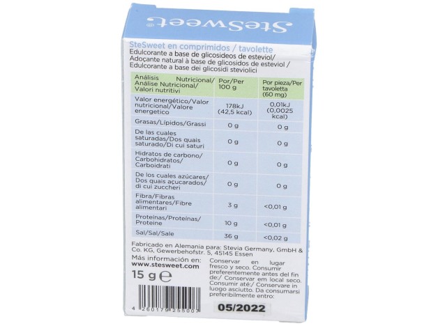 Stevia 250Tabletas