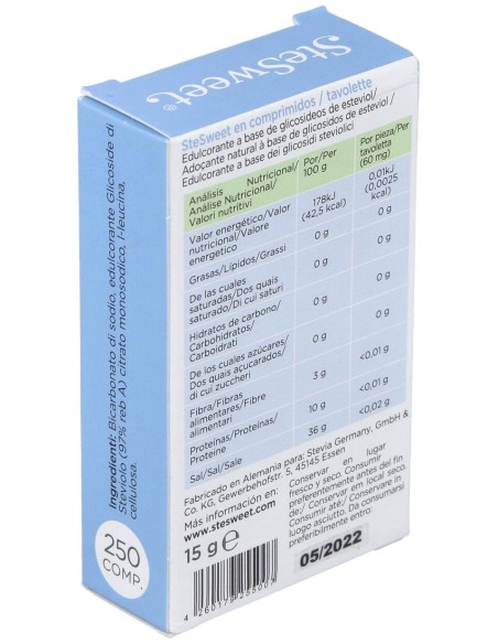 Stevia 250Tabletas