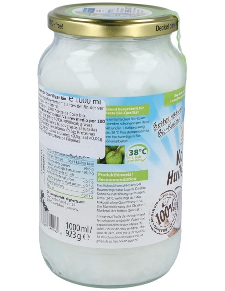 Aceite De Coco 1Lt .Bio