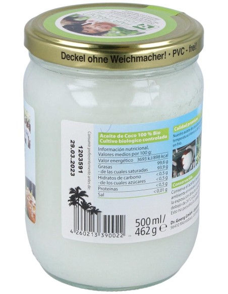 Aceite De Coco 500Ml. Bio