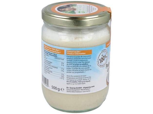 Pulpa De Coco Manteca 500Gr. Bio