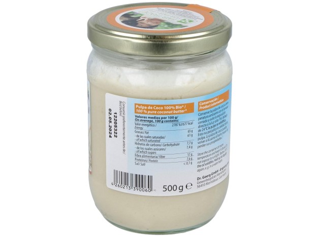Pulpa De Coco Manteca 500Gr. Bio