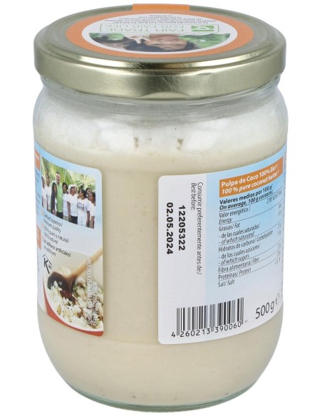 Pulpa De Coco Manteca 500Gr. Bio