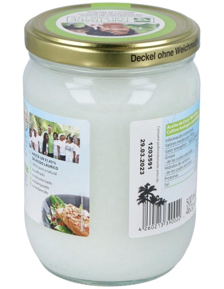 Aceite De Coco 500Ml. Bio