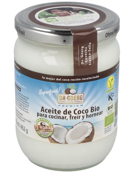 Aceite De Coco Premium Para Cocinar 500Ml. Bio