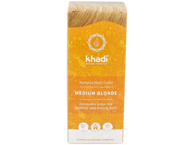 Khadi Tinte Herbal Natural Vegano Khadi Rubio...