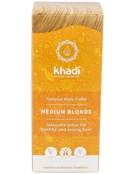 Khadi Tinte Herbal Natural Vegano Khadi Rubio Medio 100G